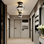 plafonnier moderne led acrylique blanc noir geometrique salle manger chambre cuisine entree