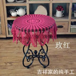 serviette table coton crocheté motif floral traditionnelle maison table manger blanc cassé