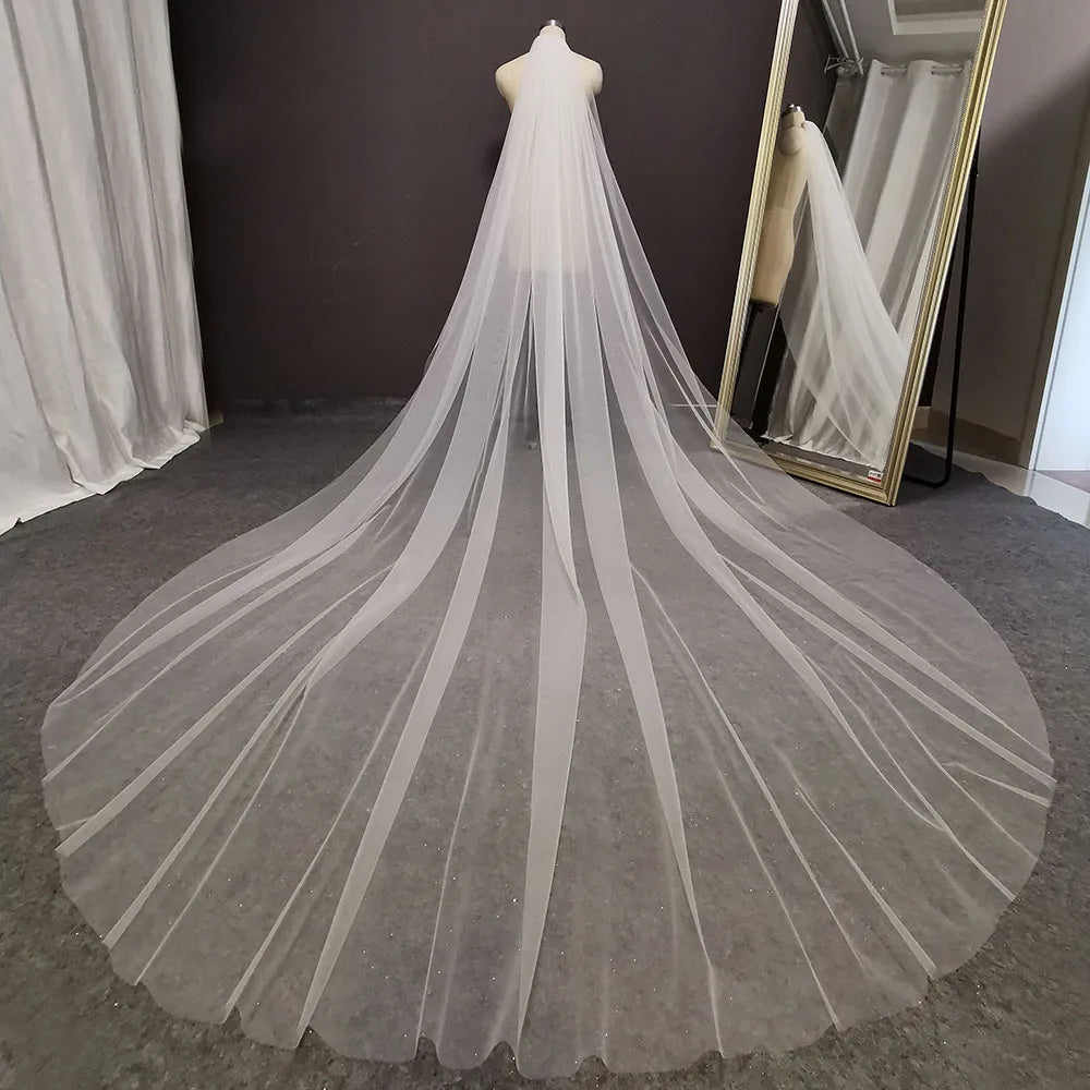 voile mariée blanc transparent classique 3m peigne simple monocouche finement tissé