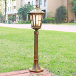 lampe sol vintage métal bronze noir led ip65 extérieure classique