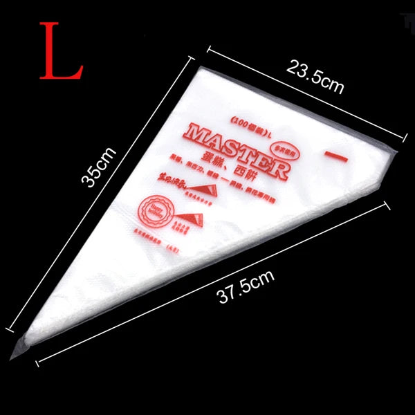 sacs décoration pâtisserie blanc rouge texturés translucides master logo dessert pâtissier triangle taille