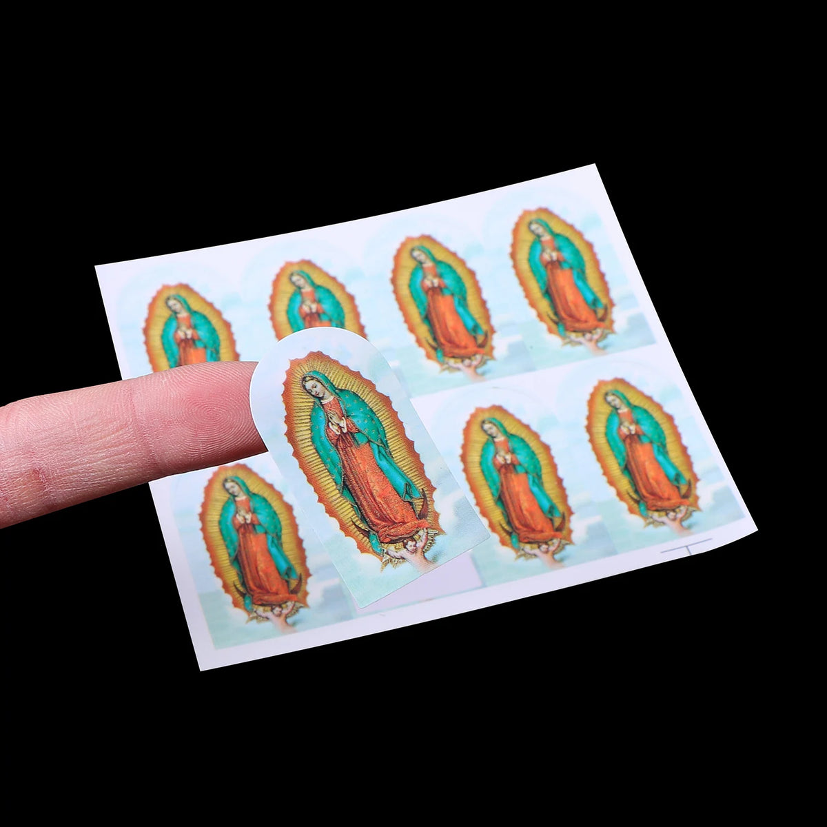 autocollants religieux saints anges bleu rouge blanc doré noir adhésifs décoration église craft stickers