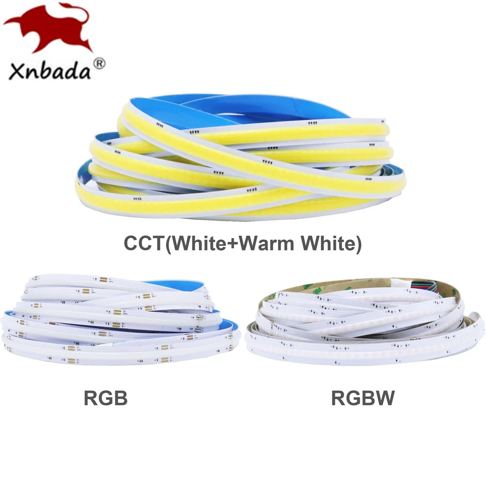 ruban led rgbw cct adhésif 840led/m 2700k 6500k moderne blanc bleu rouge vert