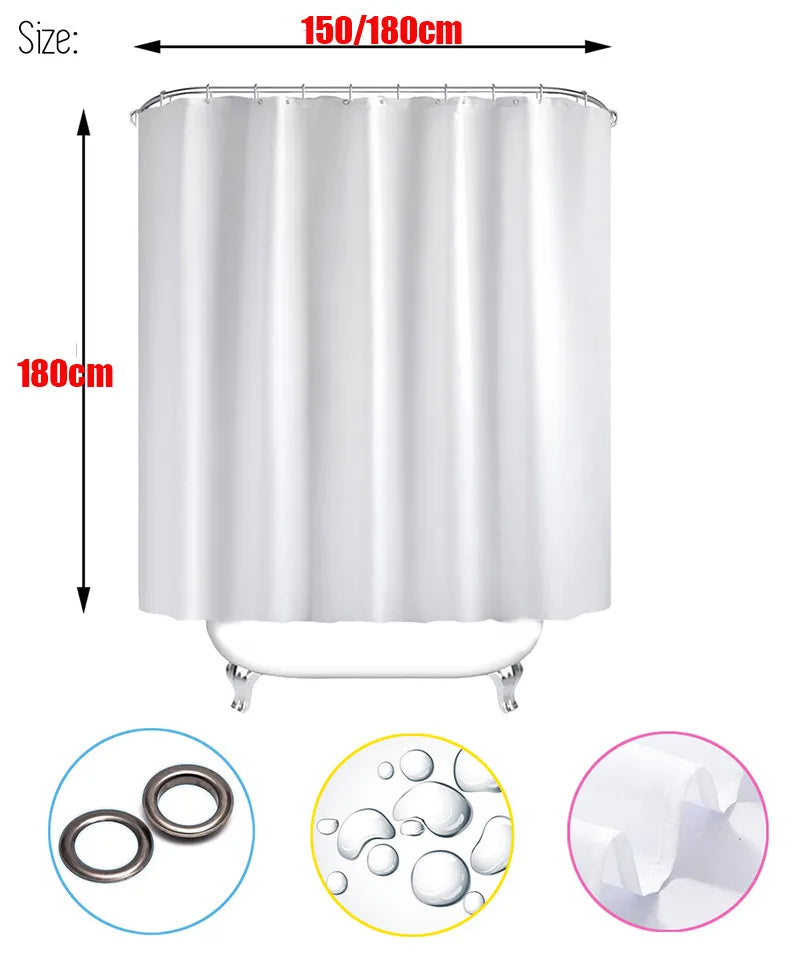 rideau douche imprimé paysages 3d opacité variable métalliques polyester moderne