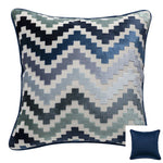 housse coussin polyester zigzag gris moderne décoration maison lit voiture 45x45cm 30x50cm 50x50cm