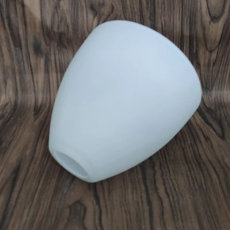 abat jour verre blanc translucide moderne décoration intérieure cloche lumière fixe