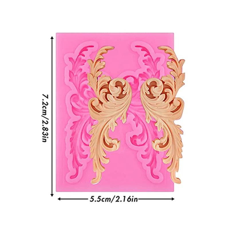 moules silicone gâteau fondant dentelle baroque ornements floraux vintage decoration cupcake roseclair