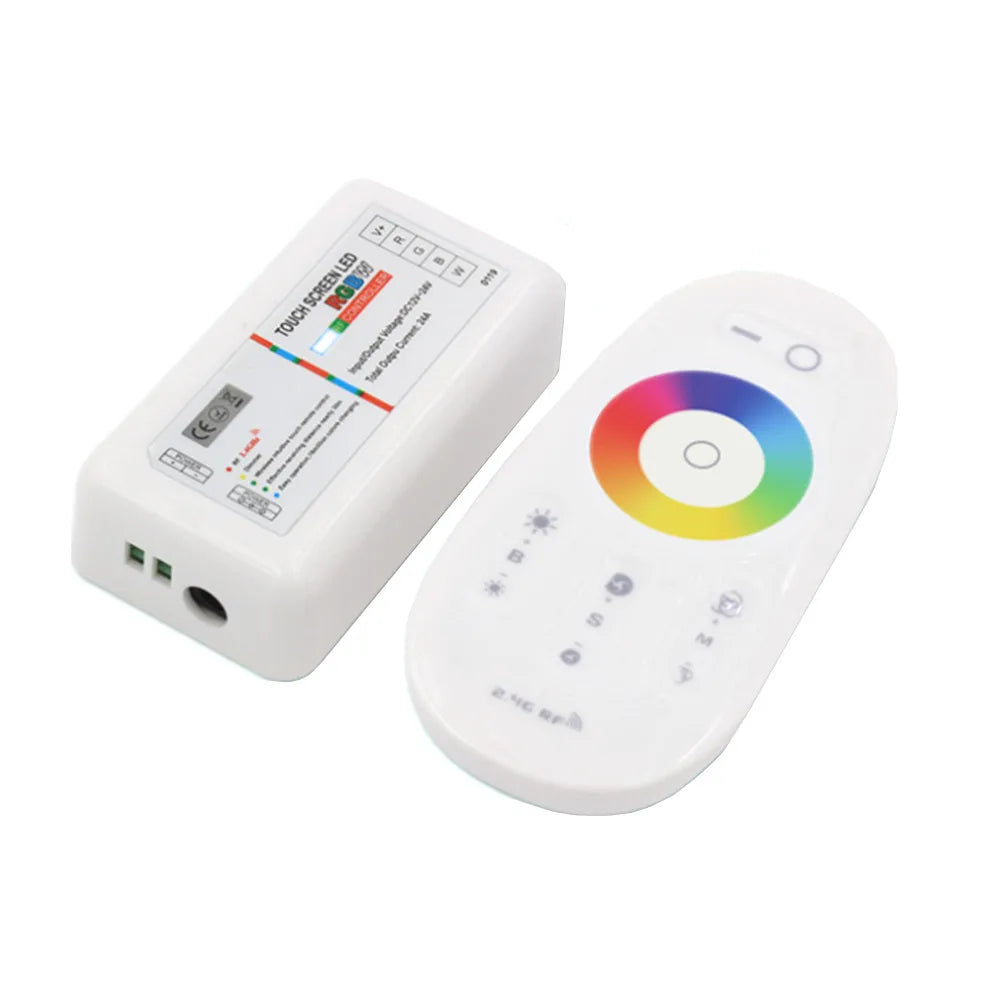 contrôleur led rgb tactile 2.4g wireless intuitive blanc arc ciel moderne certifications ccc cem