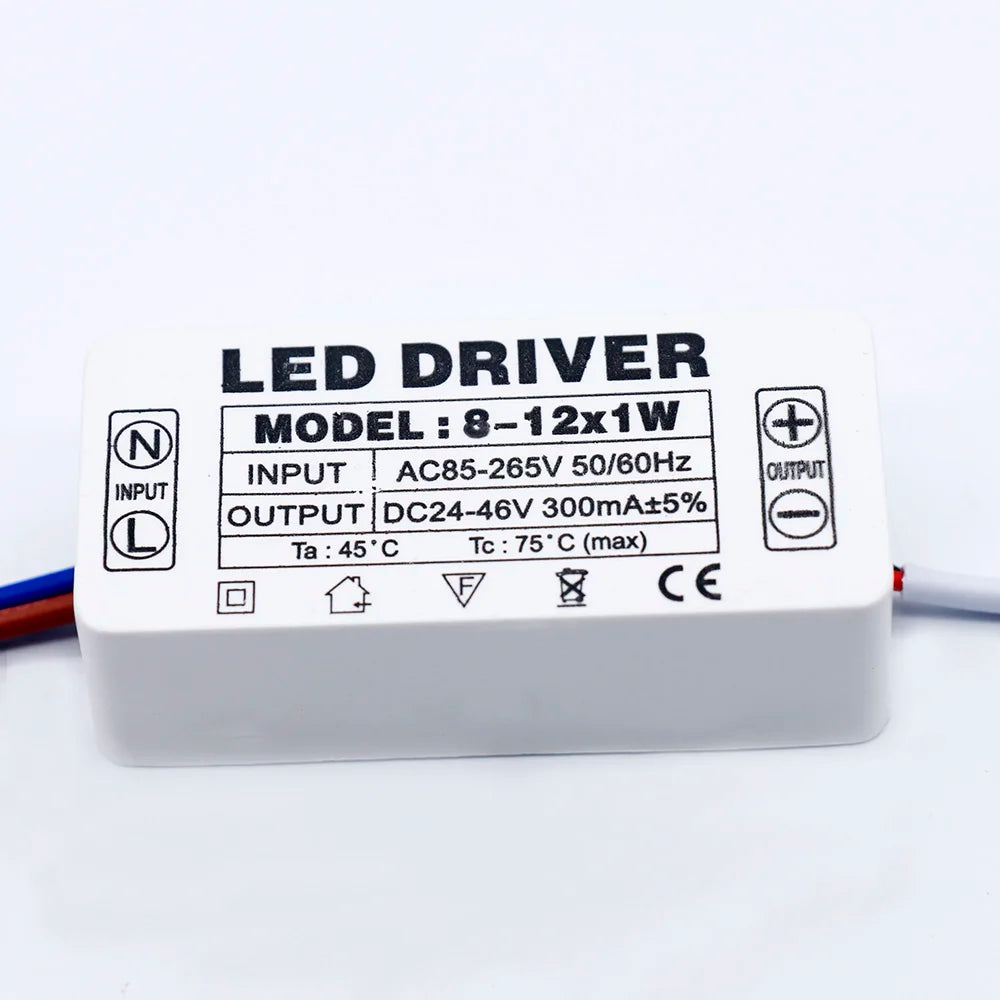 pilote led 300ma 120v 240v 3w 5w 7w 12w 18w 25w 36w alimentation ac90v
