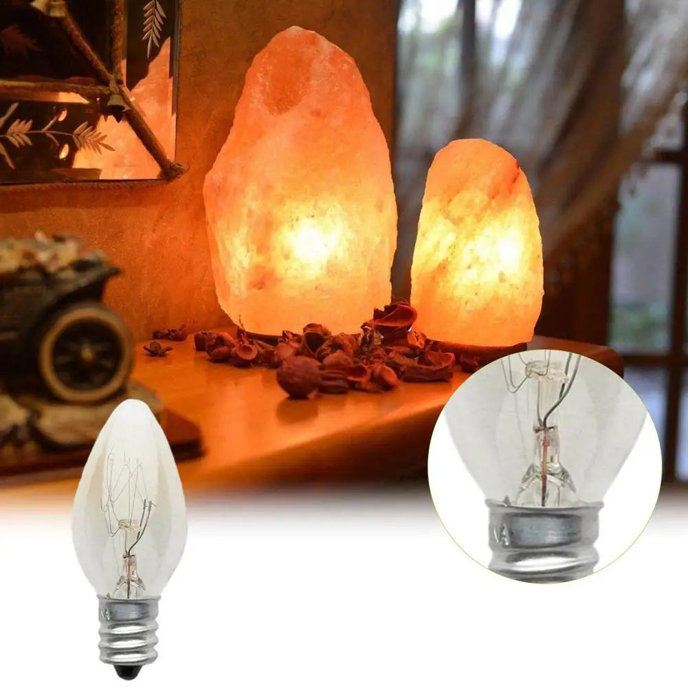 ampoule incandescence filament visible culot E12 10W 220V transparent classique fête