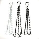 chaînes suspendues métal noir argenté simple maillons minimaliste crochets fournis