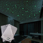 décoration murale enfantine autocollants phosphorescents étoiles lunes planètes fusées vertclair moderne chambre