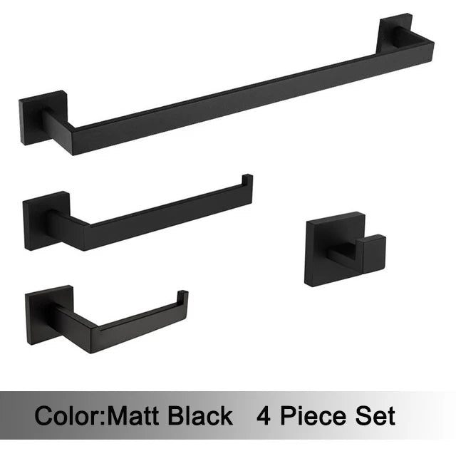 accessoires salle bain noir mat moderne porte serviettes rouleau papier savon