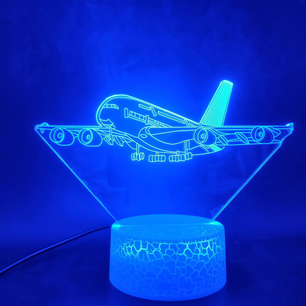 veilleuse led avion imprimé transparent moderne décoration chambre enfant nuit cadeau noël festive