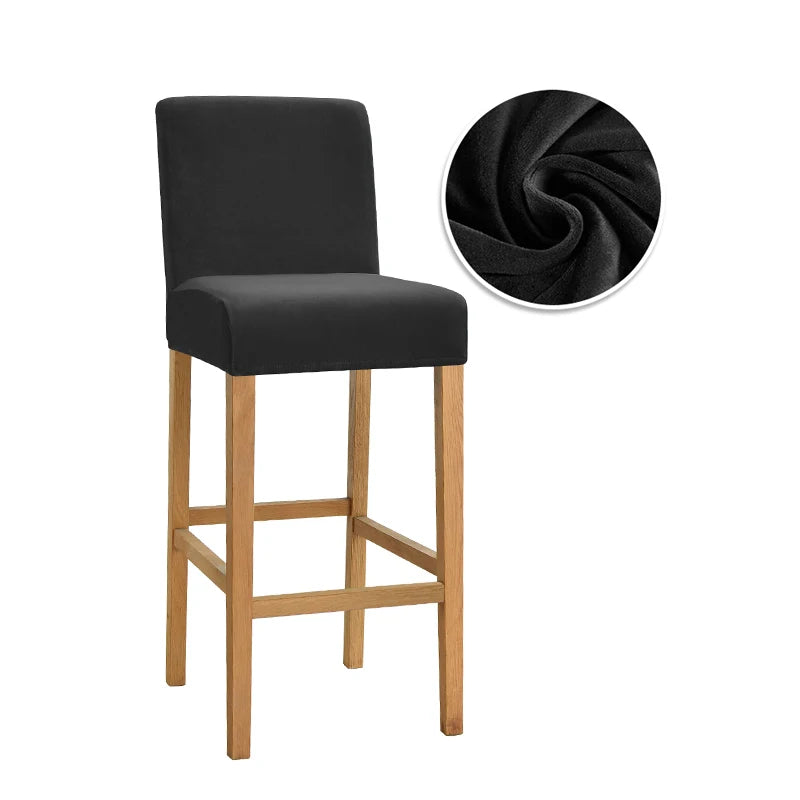 couvre tabouret moderne tabourets bar lavables tissu plush uni couleur bleu jaune vert orange