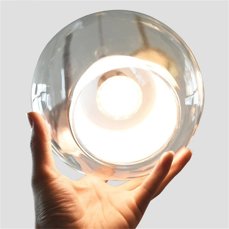 suspension lumineuse moderne transparent miroir doré led 249 2000 lumens 90 260v 5mètres carrés