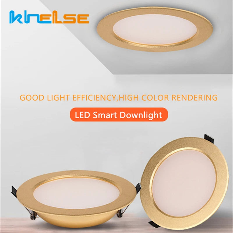Spot LED doré moderne 5W 7W blanc chaud naturel froid clips fixation opacité chambre