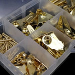 clips fixation dorés industriels clips clous dorés kit 80 pièces robustes