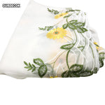 rideau floral transparent brodé fleurs tournesols voile tissu pastoral intérieur décoration fenêtre chambre salon