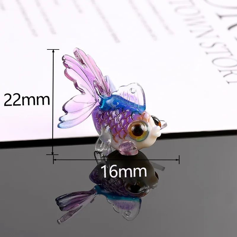 décoration jardin poisson verre rouge orange transparent artisanal adhésif fixebriscolage ornement maison
