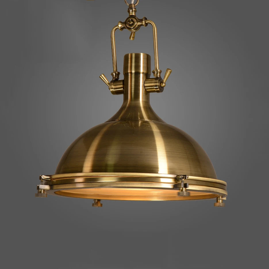 lampe suspendue industrielle vintage or argent noir métal brillant e27 étude salon chambrehôtel