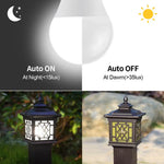 ampoule led 15w blanc froid e27 auto crépuscule moderne jardin extérieur 50000hrs 120°
