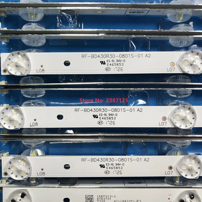 bande led blanc moderne adhésif 8led 755mm connecteurs électriques professionnel