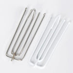 crochets rideau moderne métal argenté blanc abstraits bricolage maison accessoires fourreau anneaux