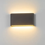 applique murale led ip65 étanche 6w 12w noir blanc contemporaine fixée adhésif