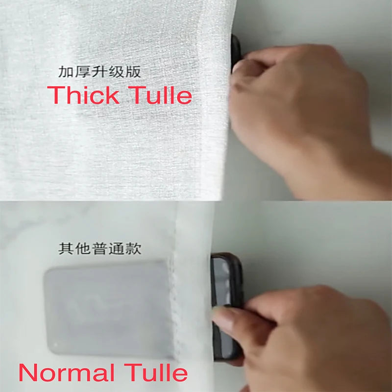 Comparaison de différentes tailles de rideaux voilage personnalisables