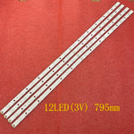 bande lumineuse led blanche ronde transparente moderne adhésive 12 leds 795mm