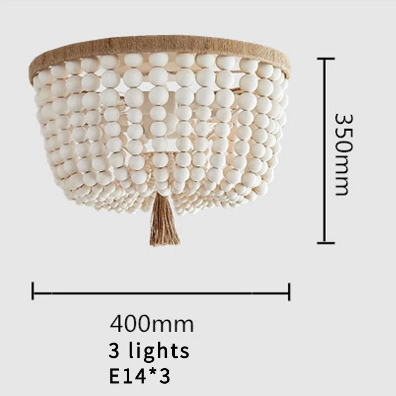 suspension lumineuse moderne bois blanc rose beige métallique chambre enfant