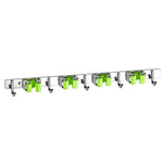 porte balais argenté vert clair adhésif mur moderne hooks rangement outils nettoyage