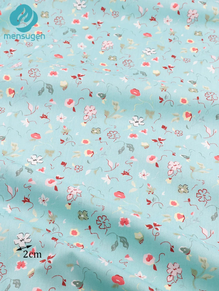 tissu coton imprimé fleurs vintage rose blanc vert couture patchwork quilting drap bébé coussins