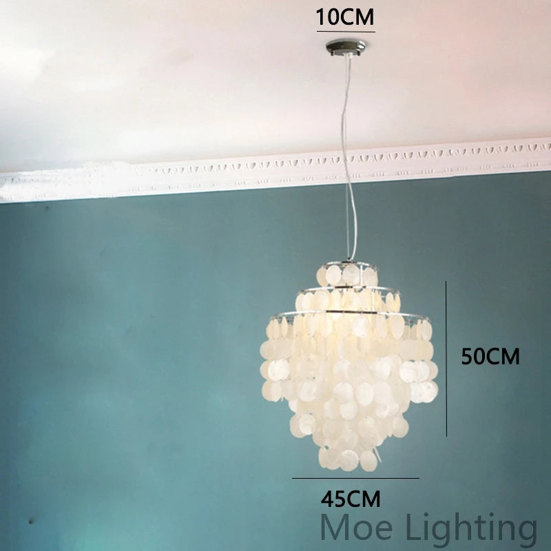 Suspension lumineuse moderne élégante blanc doré translucide clips câbles pendentif chambre