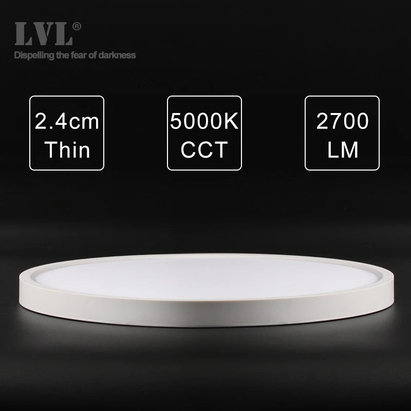 plafonnier led blanc moderne plat mince cuisine chambre salon intérieur luminaire surface
