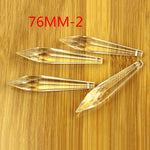 cristal transparent facetté forme stalactite lustre suspendu décoration luminaire moderne