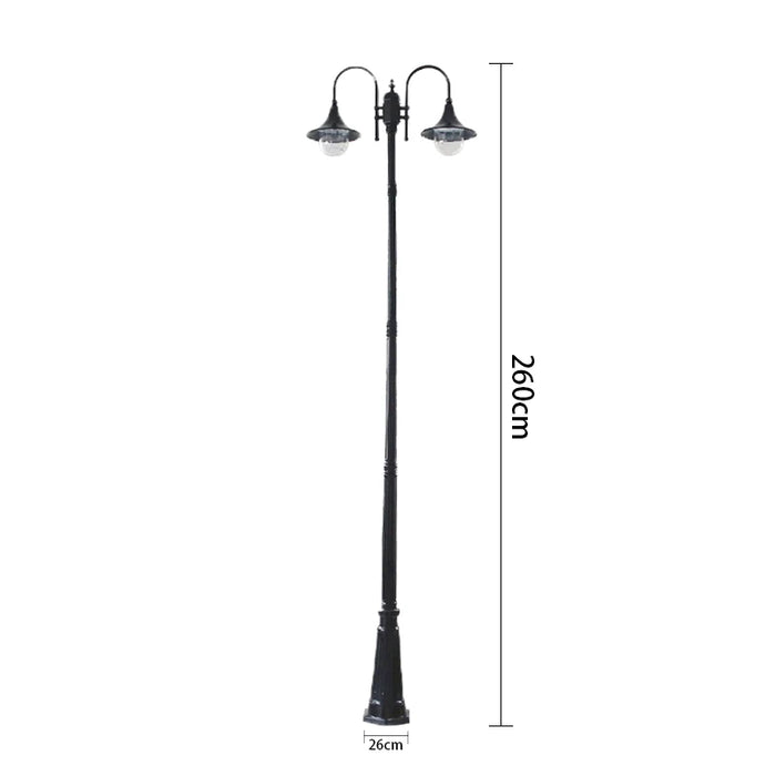 lampe jardin noir bronze verre opalin classique ip55 e27 led 249 2000lmextérieur aluminium