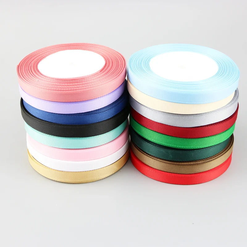 ruban gros grain polyester couleur unie décoration emballage cadeau artisanat couture accessoire fête