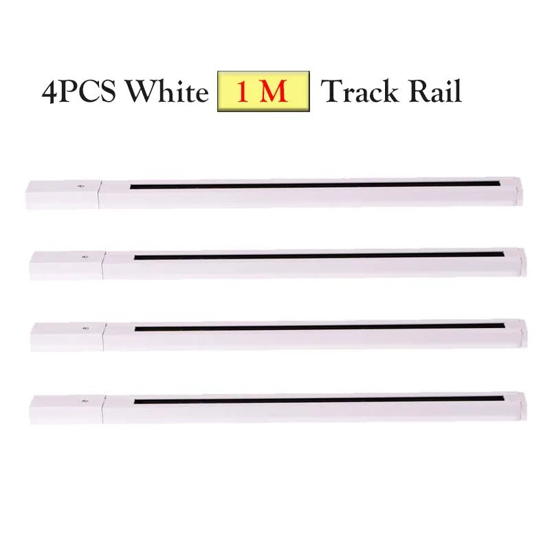 rails lumière led blanc noir moderne connecteurs ampoules led