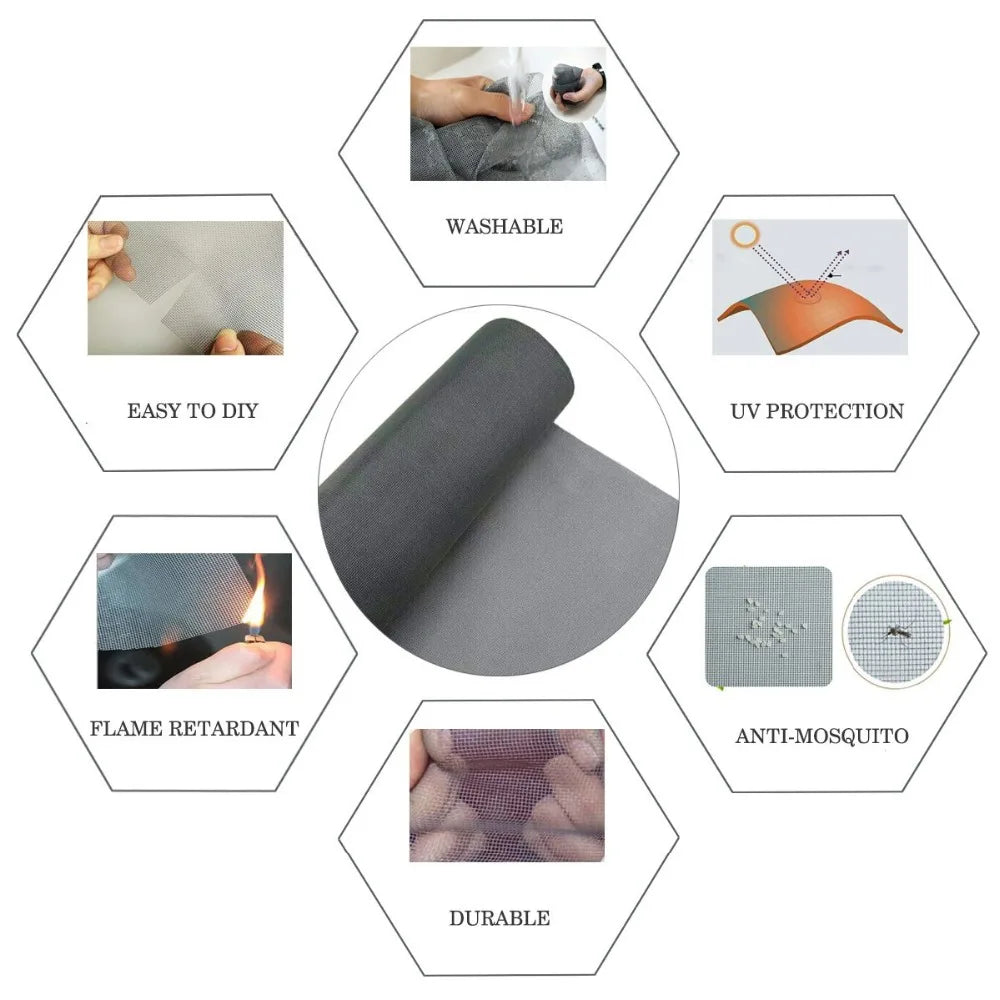 filet protection fenetre gris noir blanc maille fine reguliere moderne personnalisable fibre verre