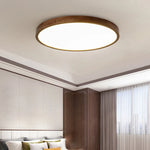plafonnier led moderne rond carré bois chêne grain opalescent 30cm 60cm télécommande