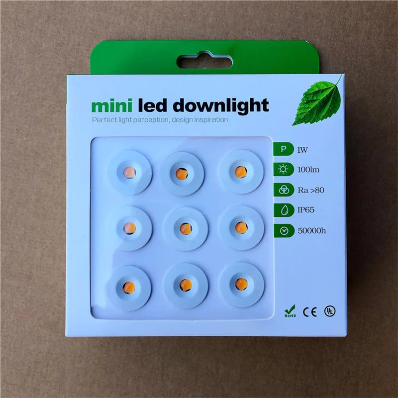 éclairage led mini downlight blanc moderne 12v 1w opaques câbles
