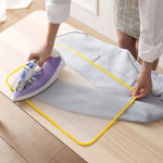 tapis repassage pliable nappe protection textile maille semi transparent utilitaire blanc violet jaune gris