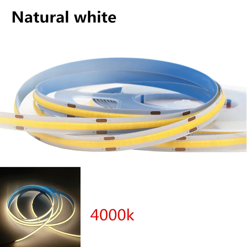 ruban led flexible blanc jaune 3000k 4000k 6000k adhésif moderne minimaliste 12v 24v 320leds