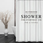 rideau douche polyester solide blanc noir minimaliste respectueux environnement métalliques
