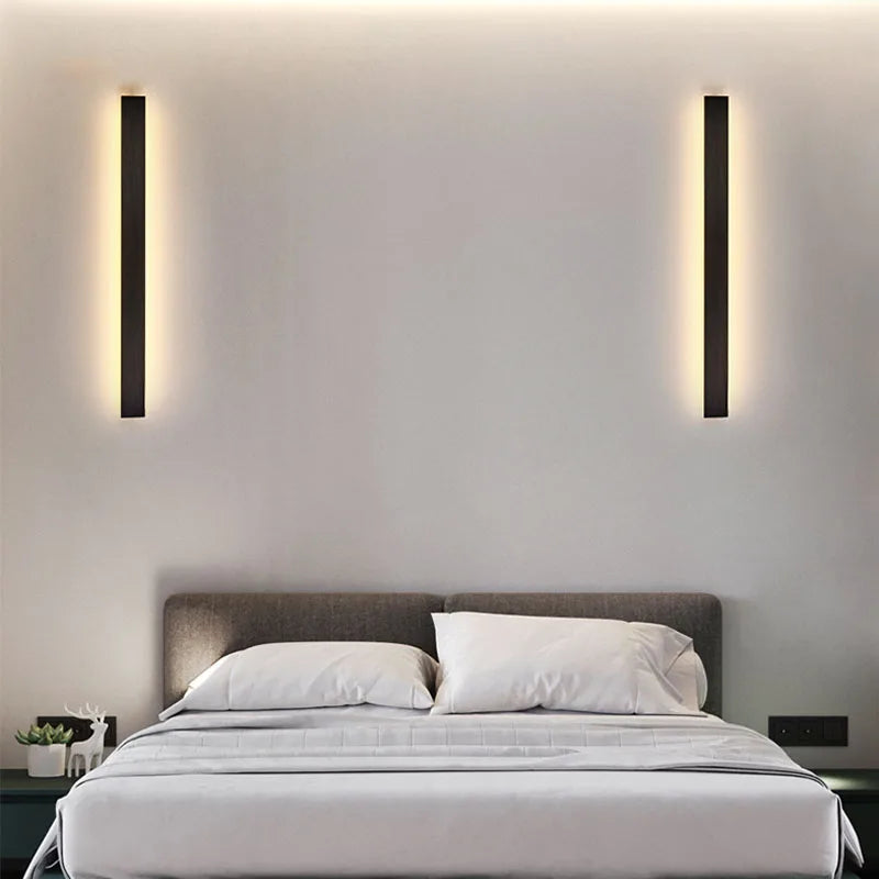 lampe murale moderne led marron clair noir blanc vis fixe minimalisteflux lumineux variable