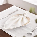 serviettes table lin naturel beige clair classique maison restaurant mariage festive