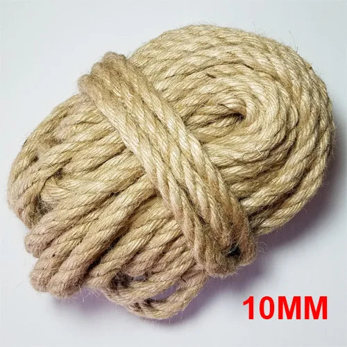 corde chanvre marron texture tissée haute ténacité naturelle rustique décoration artisanat DIY 1mm 2mm