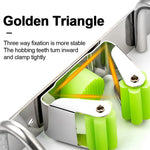 porte balais argenté vert clair adhésif mur moderne hooks rangement outils nettoyage